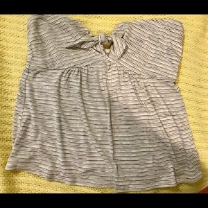 Strapless keyhole socialite top